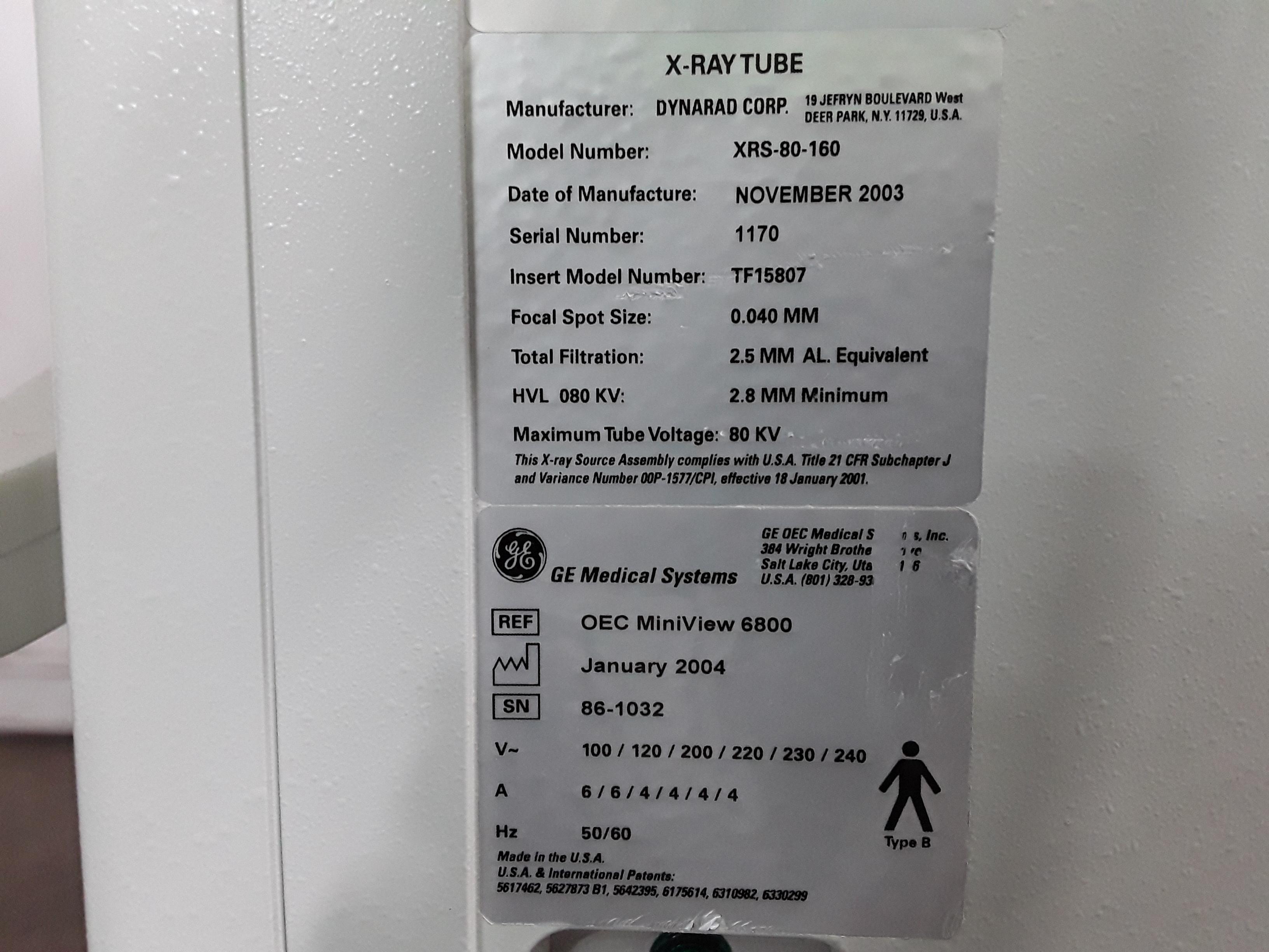 OEC Medical Systems Miniview 6800 C-Arm - 403501