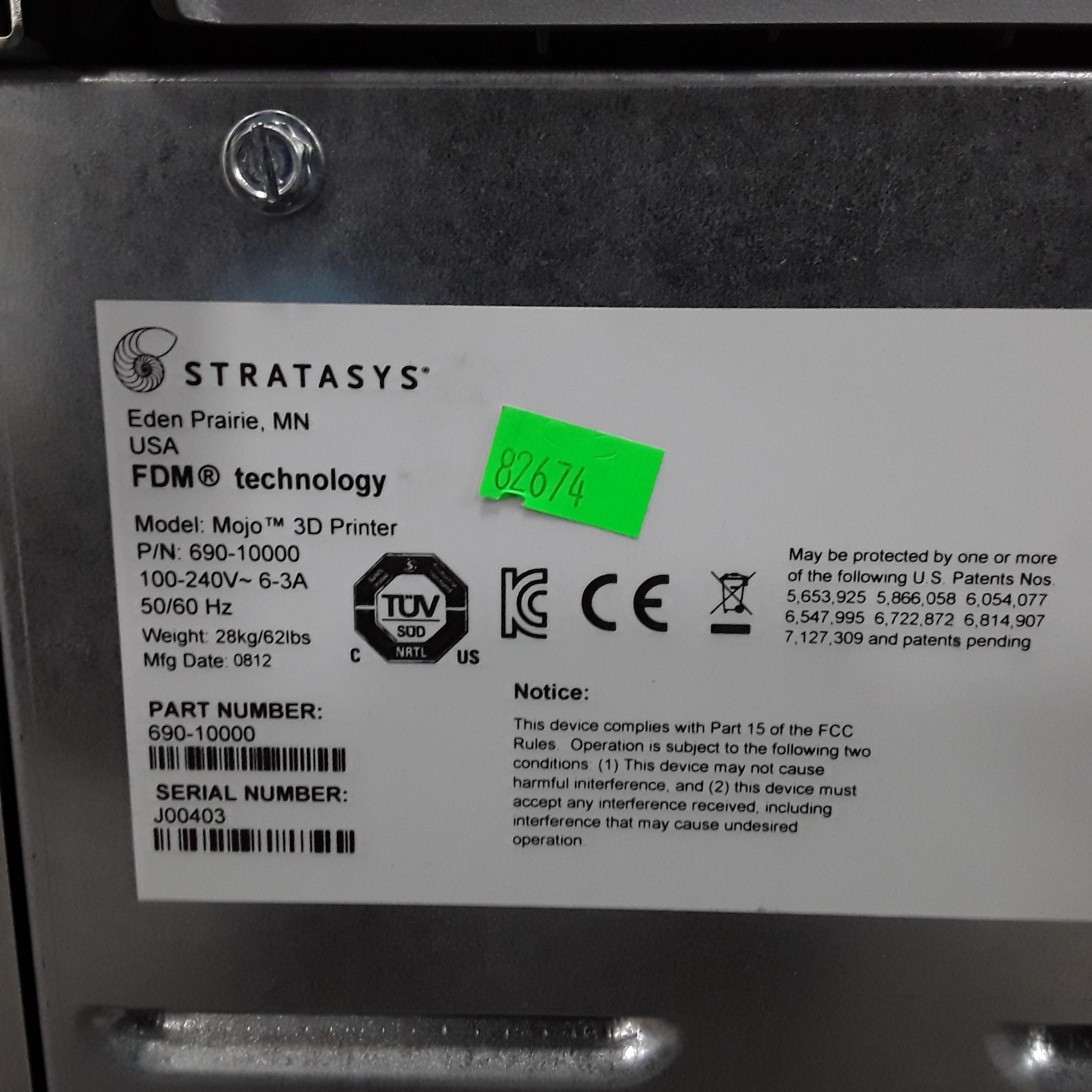 Stratasys Inc Mojo 3D Printer - 390152