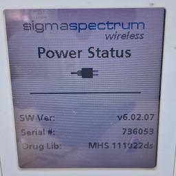Baxter Sigma Spectrum 6.02.07 with B/G Battery Infusion Pump - 388371