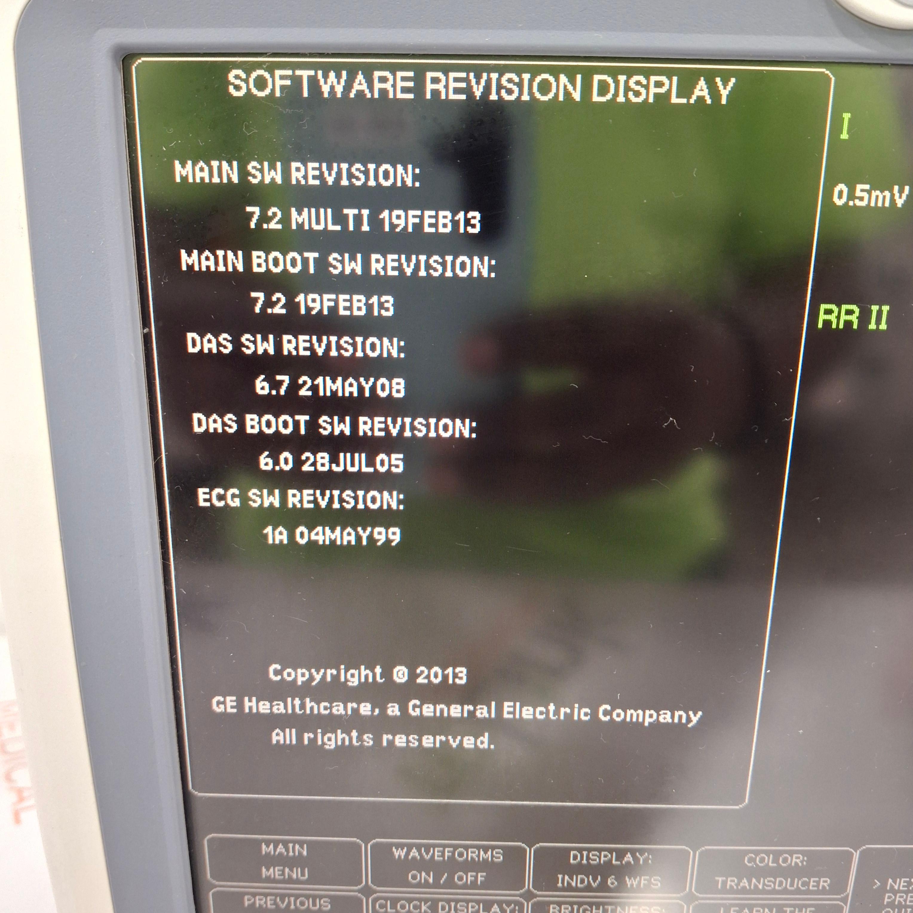 GE Healthcare Dash 5000 - Masimo SpO2 Patient Monitor - 445704
