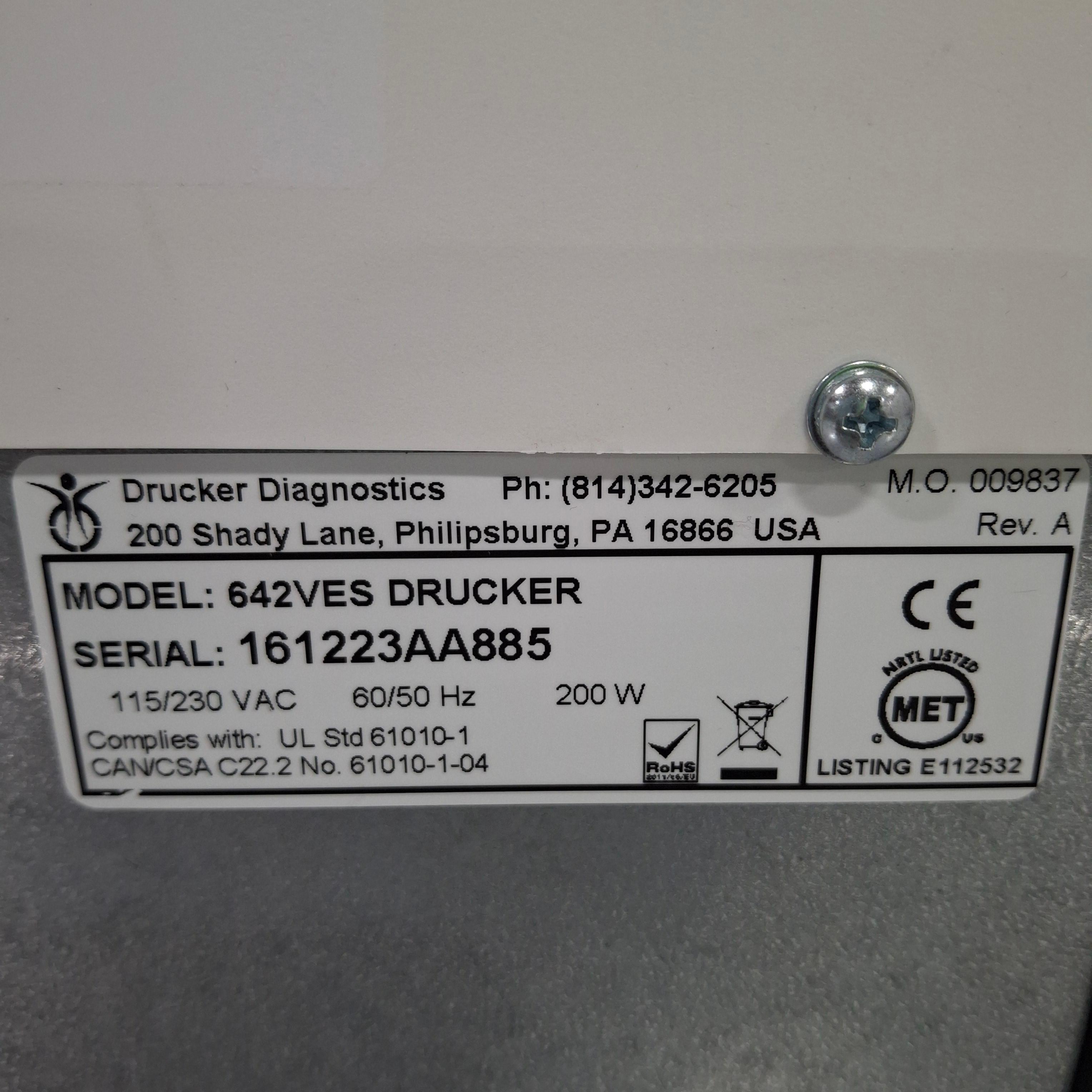 Drucker Diagnostics 642VES Drucker Centrifuge - 440667