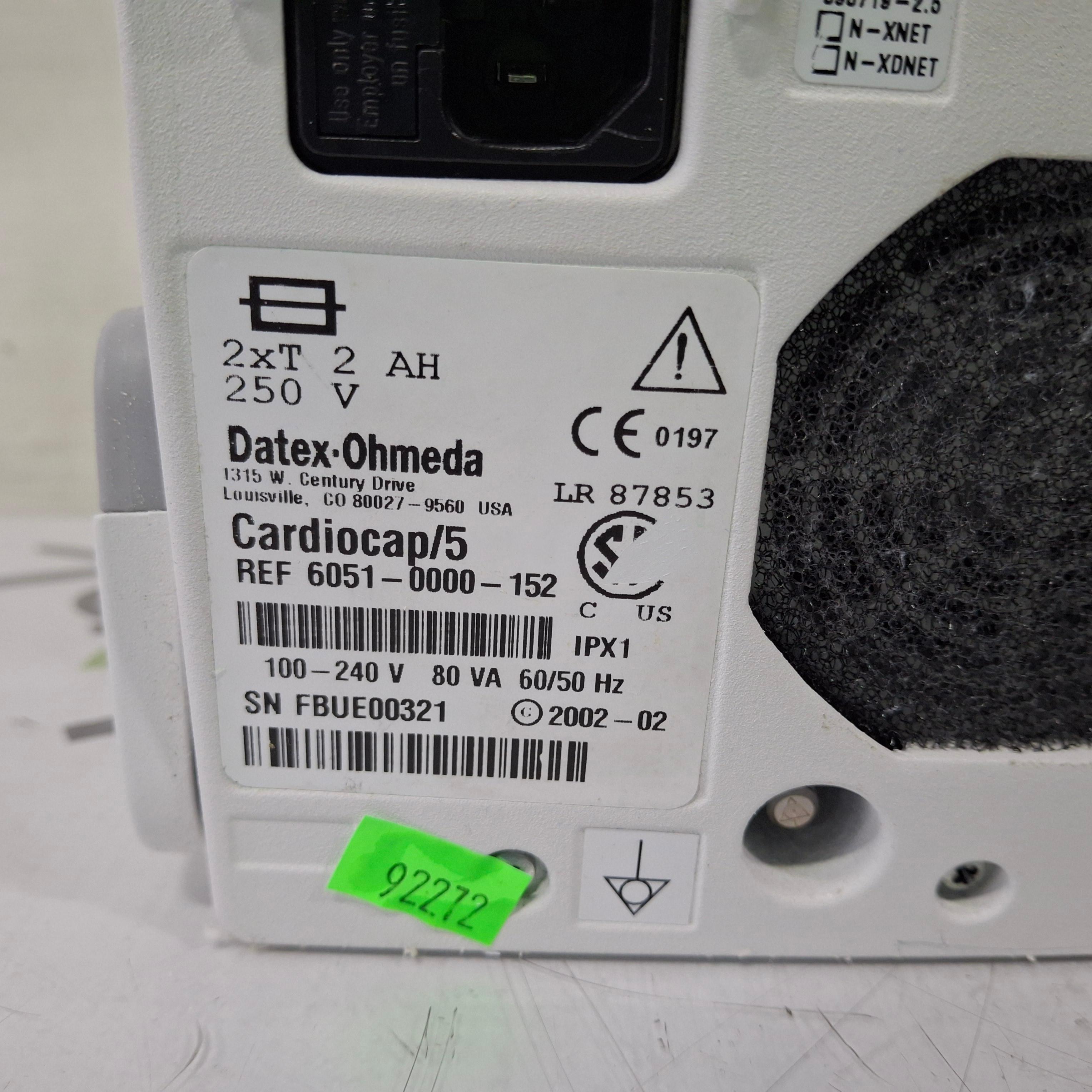 Datex-Ohmeda Cardiocap 5 Patient Monitor - 448706