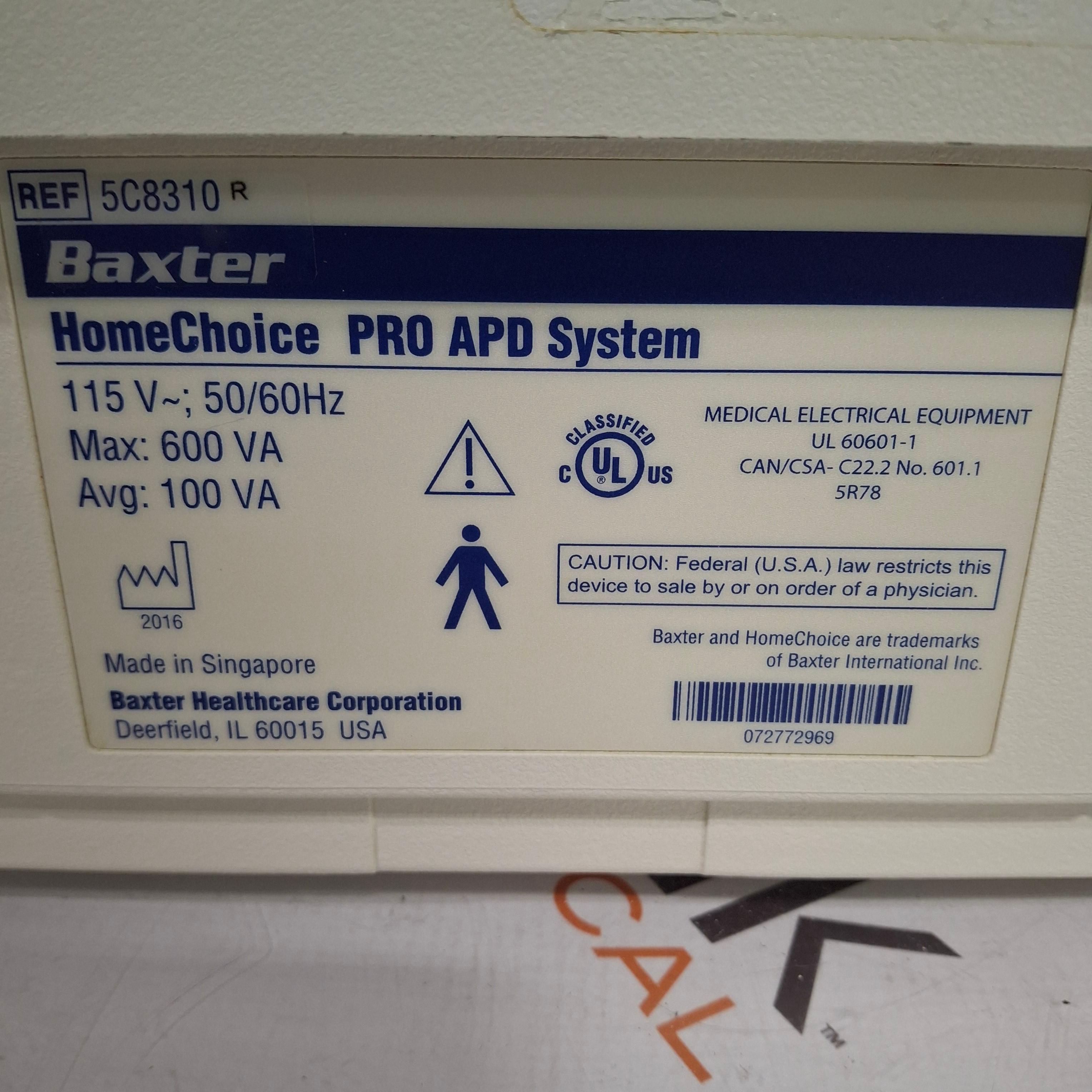 Baxter HomeChoice Pro APD Automated PD Dialysis System - 443015