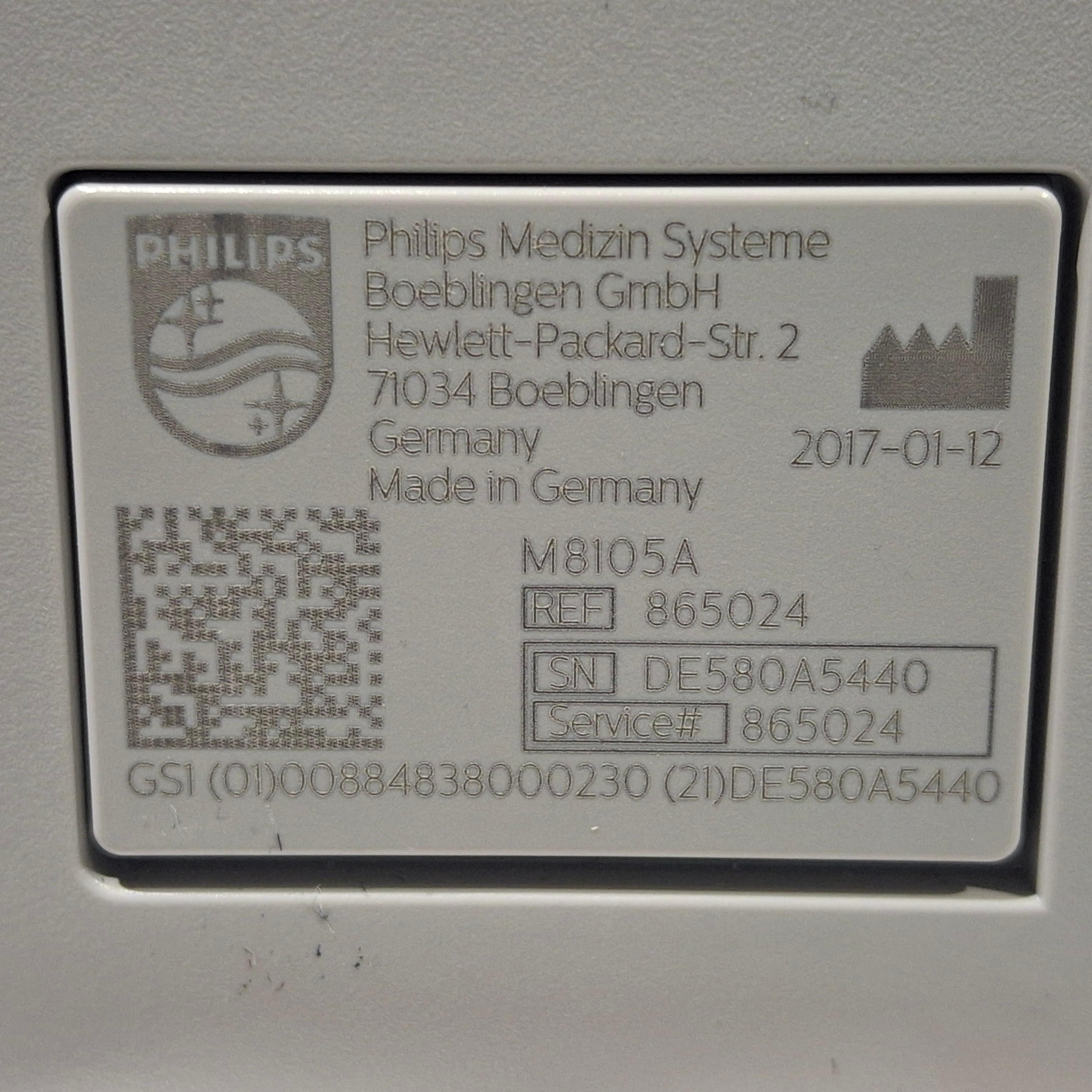 Philips Intellivue MP5 - ECG, Fast SpO2, NIBP Patient Monitor - 452461