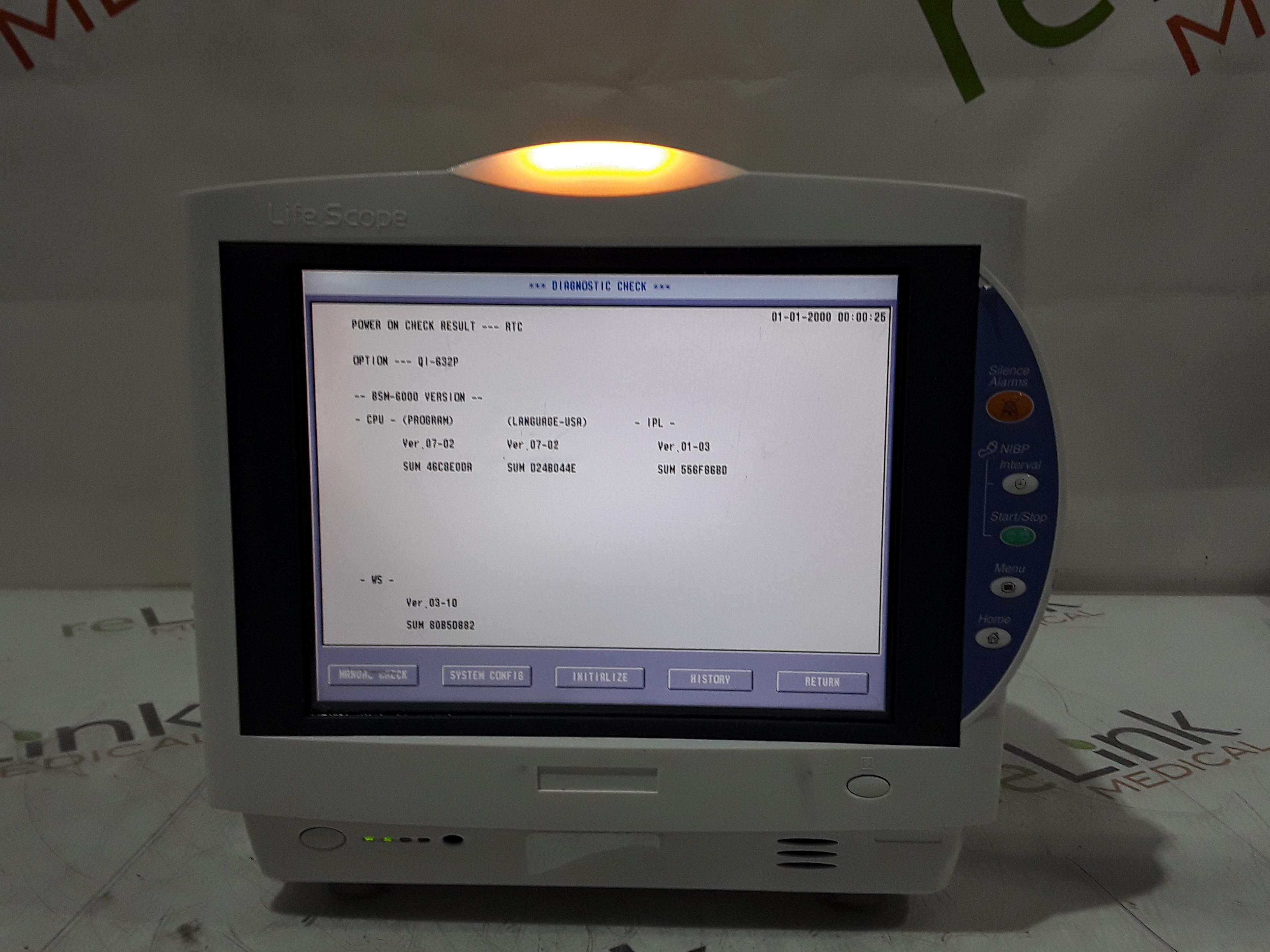Nihon Kohden Life Scope BSM-6301A Patient Monitor - 387200