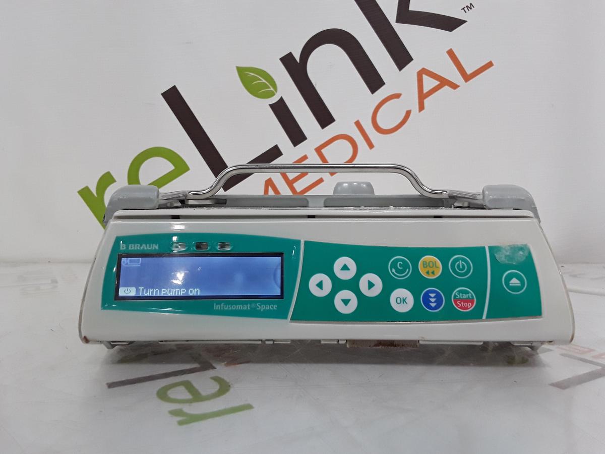 B. Braun Infusomat Space w/Pole Clamp & AC Adapter Infusion Pump - 435866