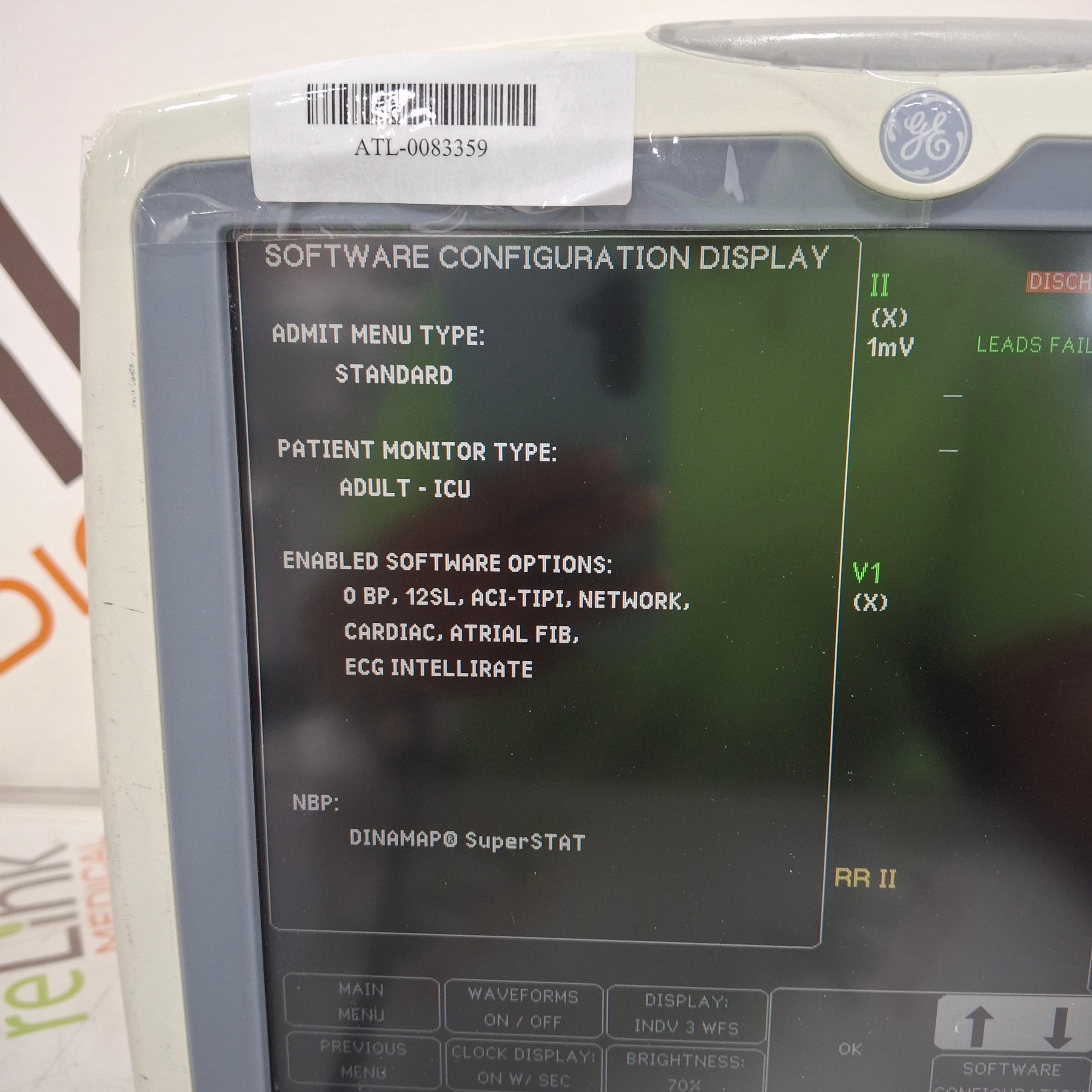 GE Healthcare Dash 5000 - Masimo SpO2 Patient Monitor - 452702