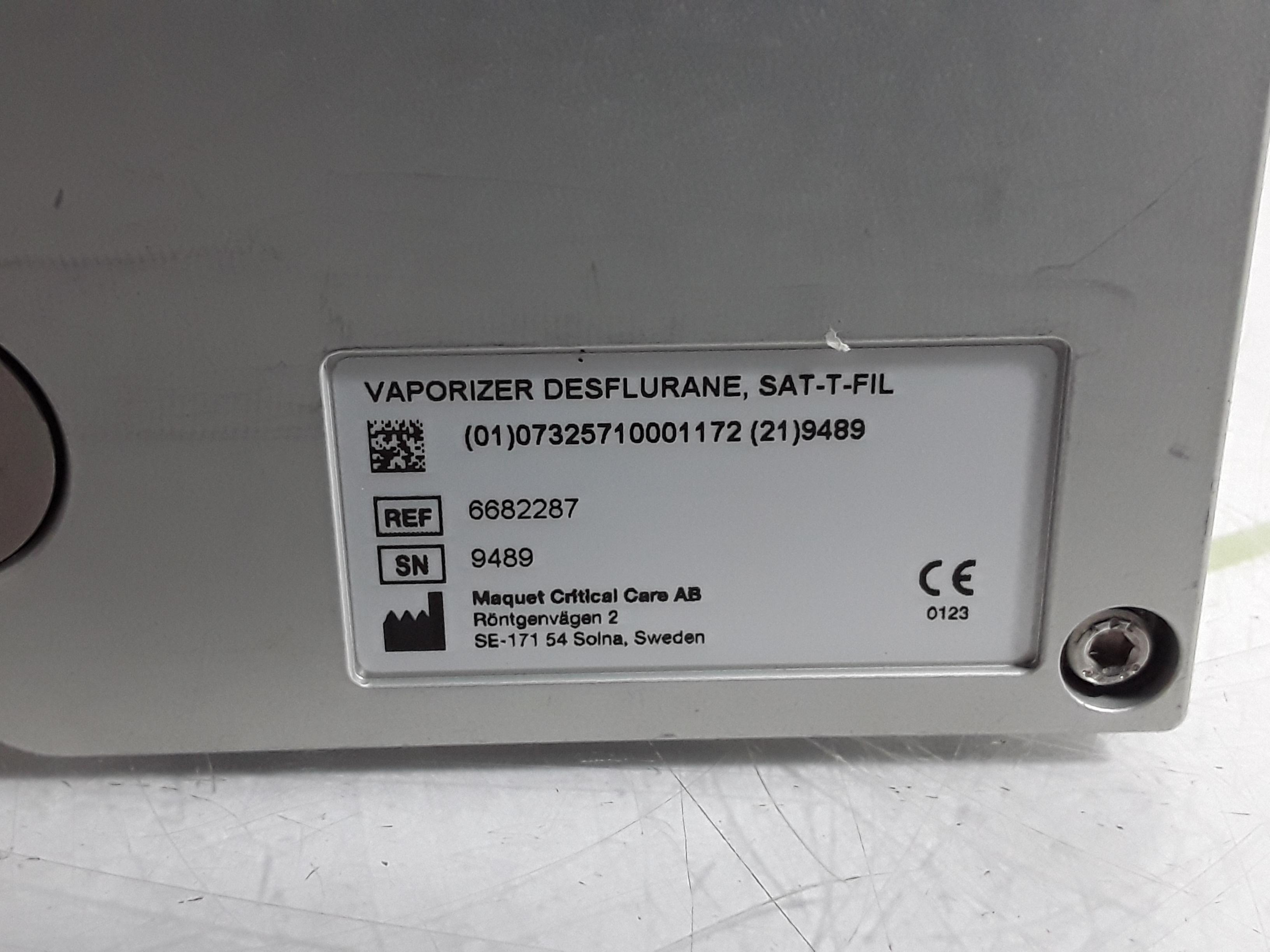 Maquet SAF-T-FIL Desflurane Vaporizer - 410615