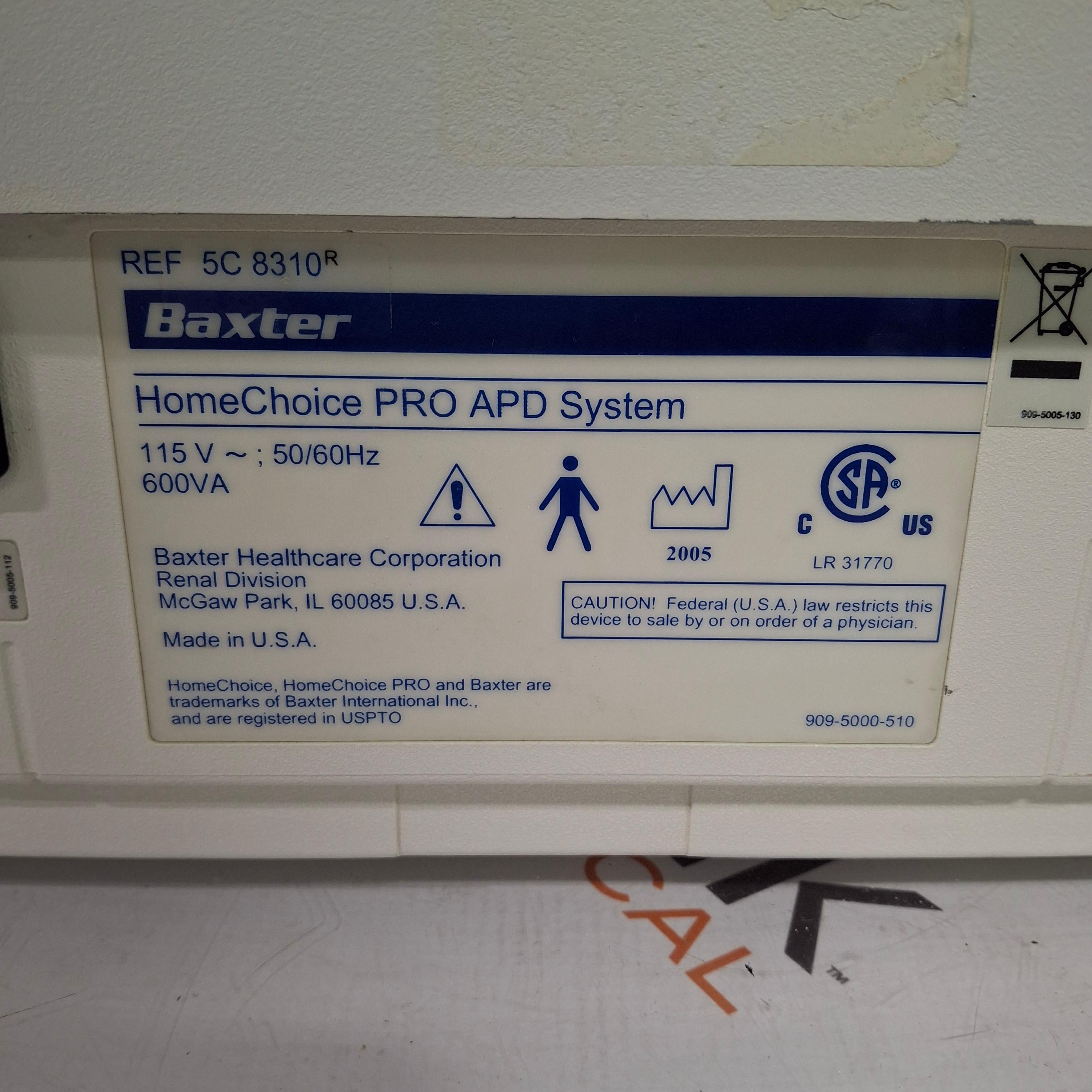 Baxter HomeChoice Pro APD Automated PD Dialysis System - 442939