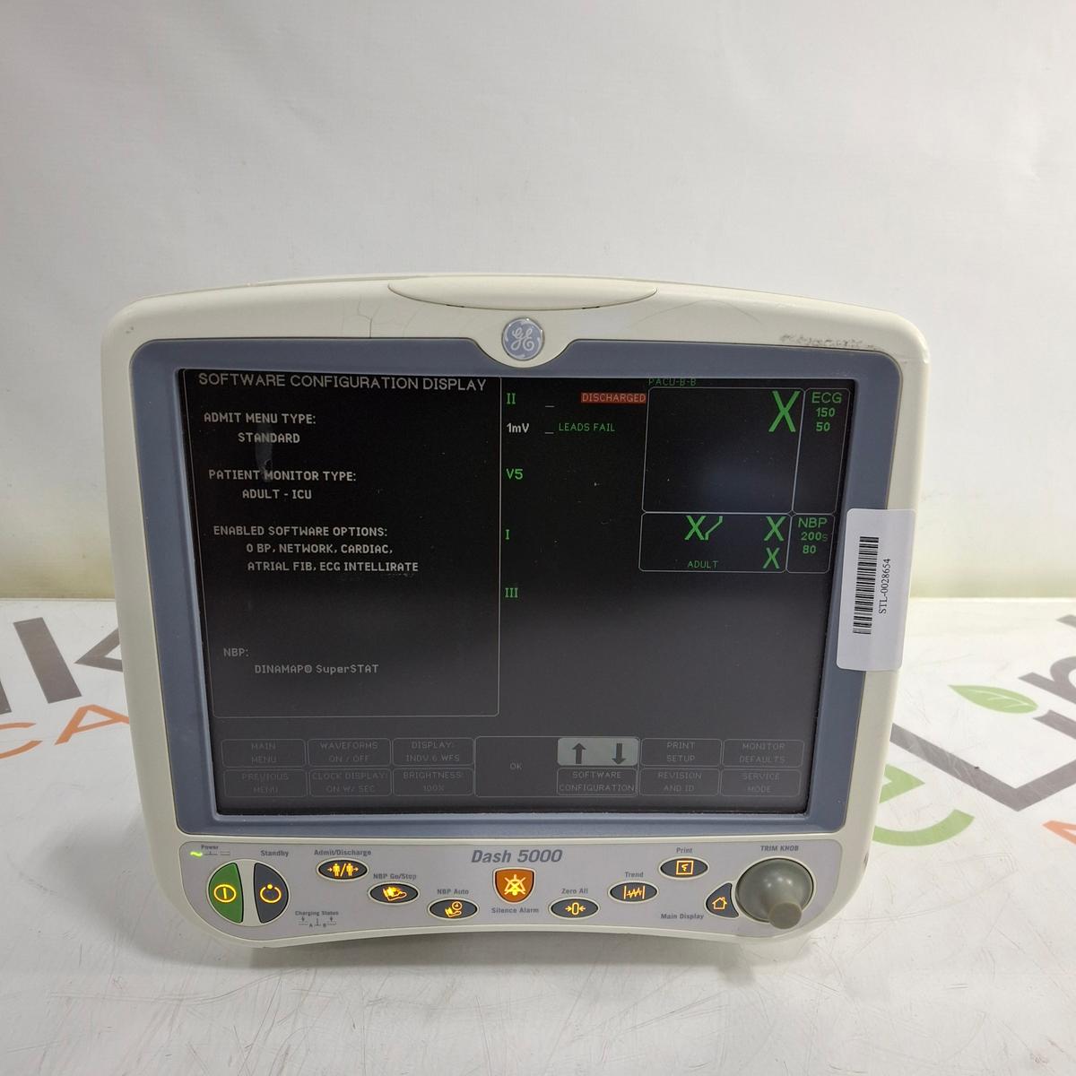 GE Healthcare Dash 5000 - Masimo SpO2 Patient Monitor - 492686