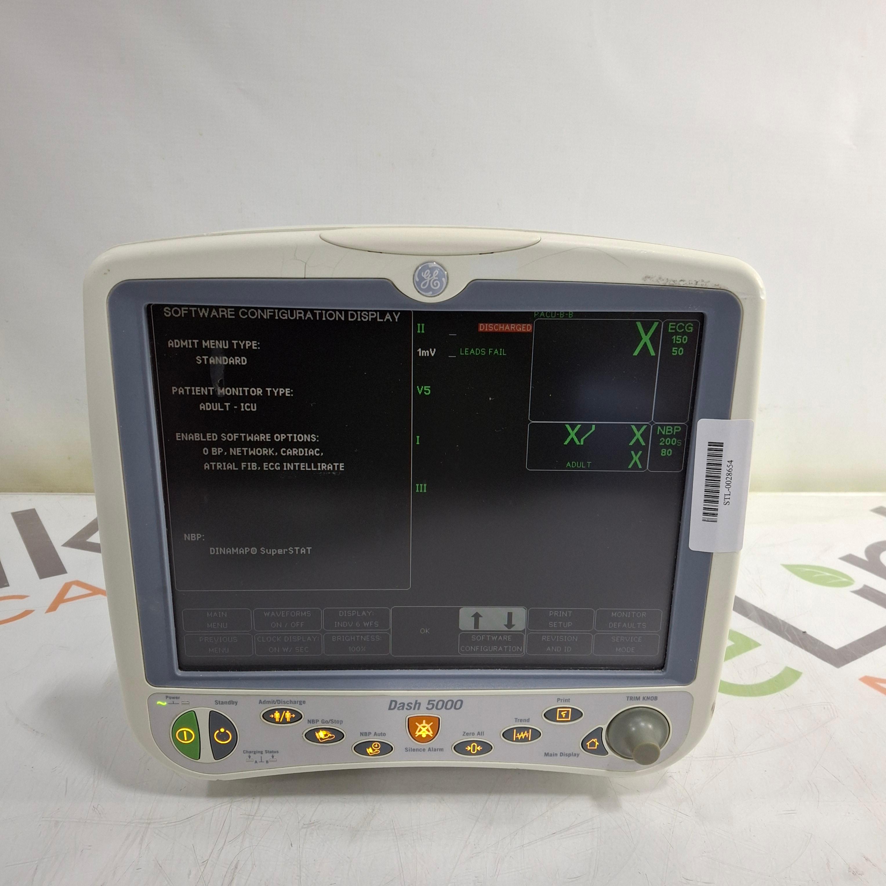 GE Healthcare Dash 5000 - Masimo SpO2 Patient Monitor - 492686