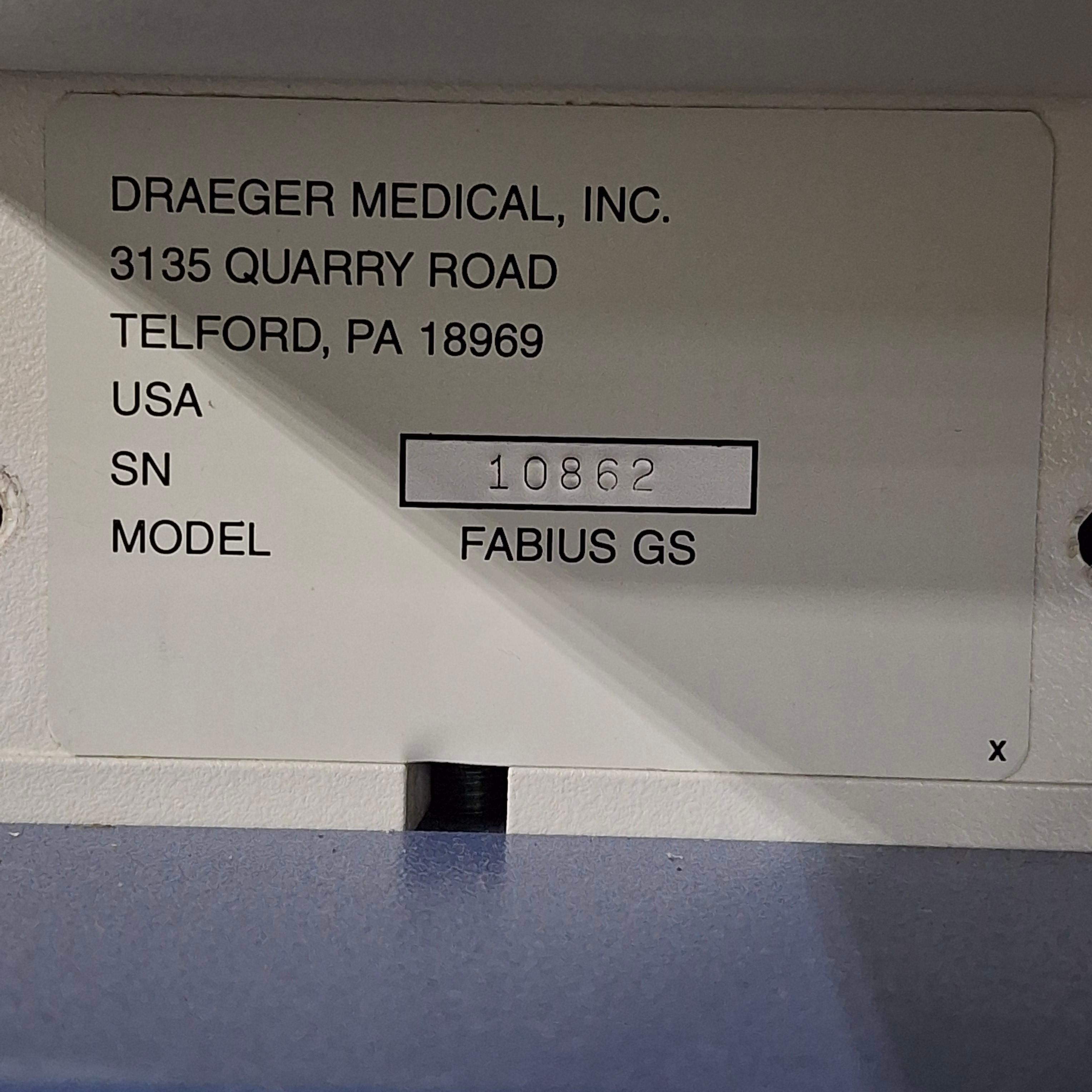Draeger Medical Fabius GS Anesthesia Machine - 465769