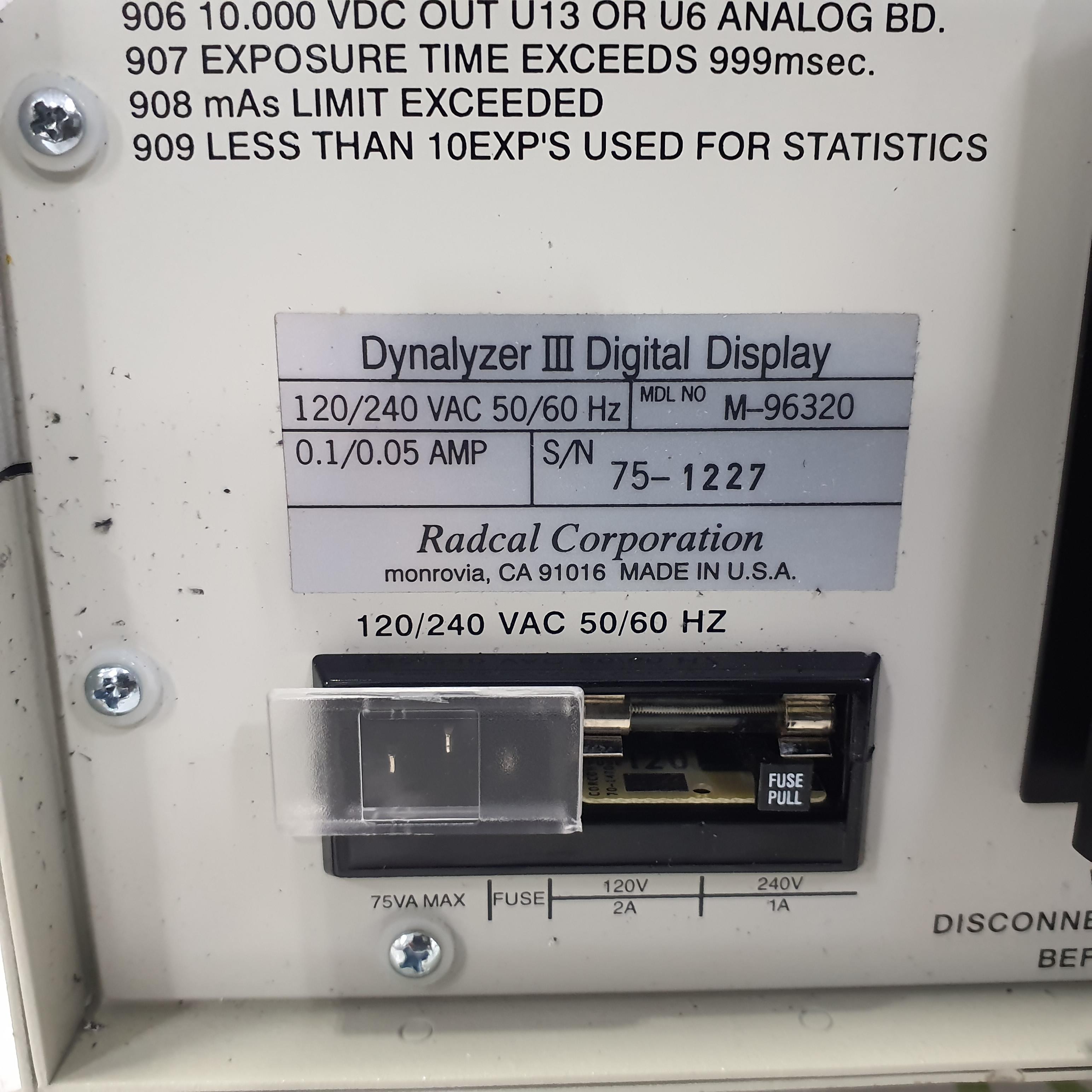 RadCal Dynalyzer III X-Ray Calibration Kit - 423770