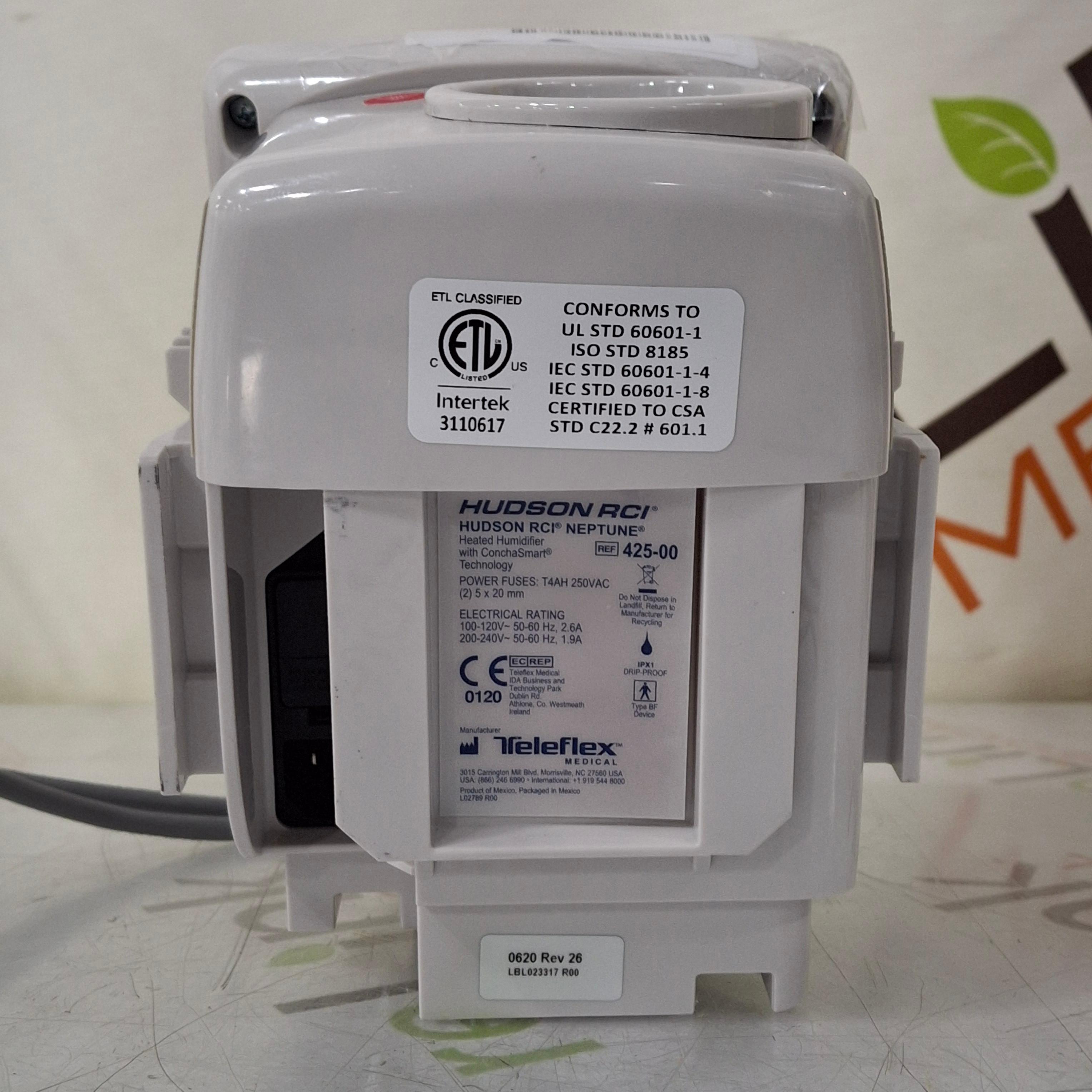 Teleflex Medical Hudson RCI Neptune Heated Humidifier - 502769