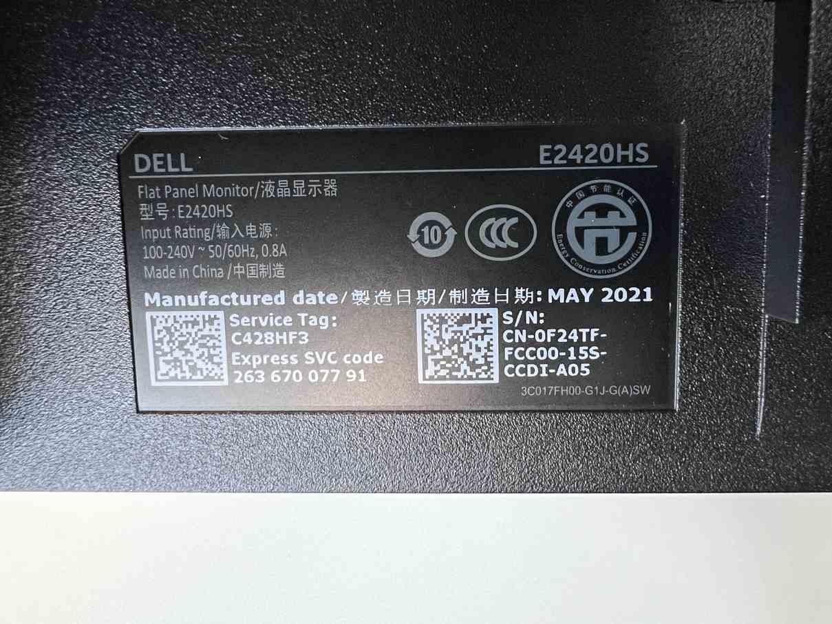 Dell 24"  Flat Panel Monitor E2420HS