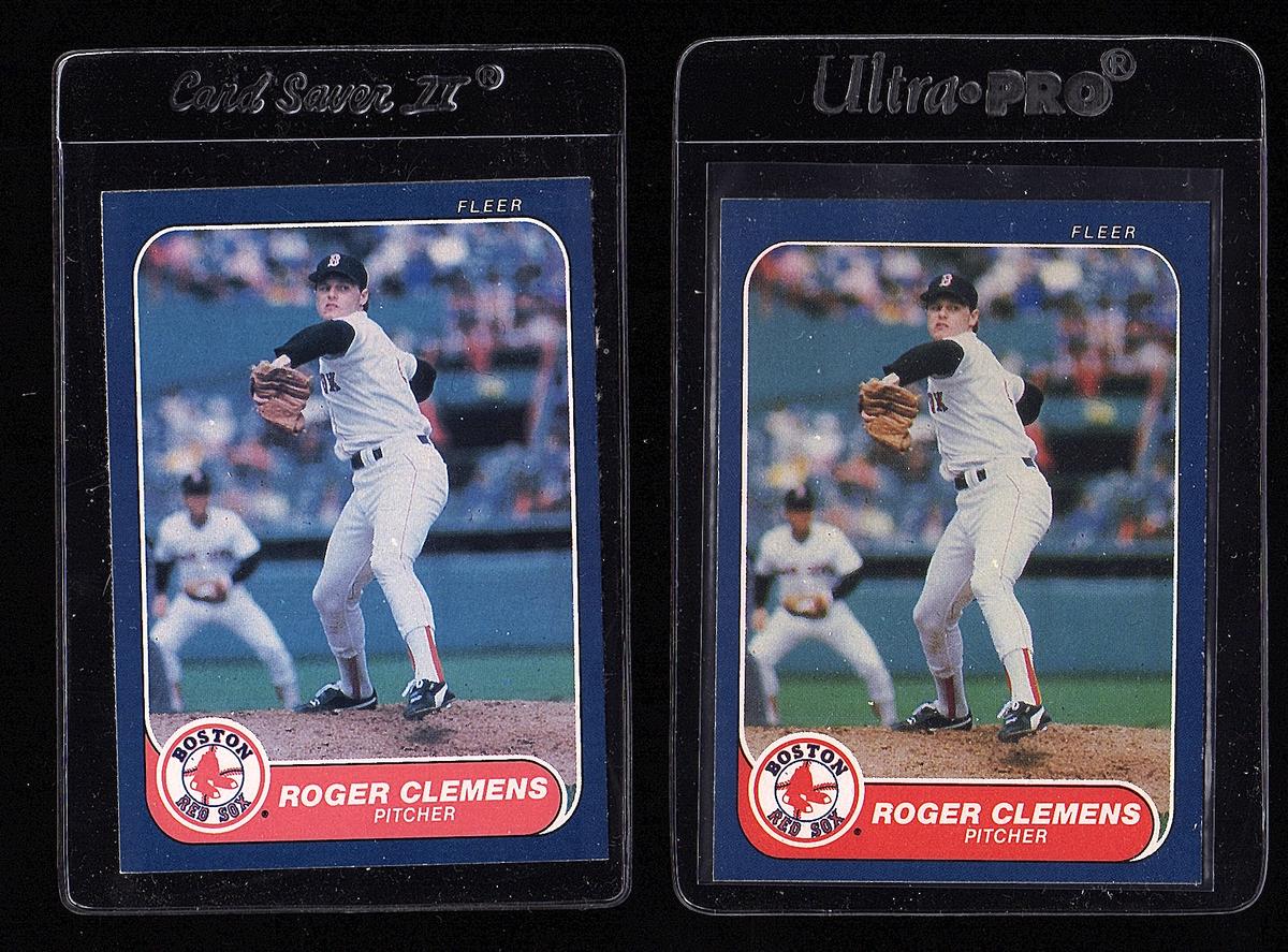 Roger Clemens 2 Card 1986 Fleer Lot
