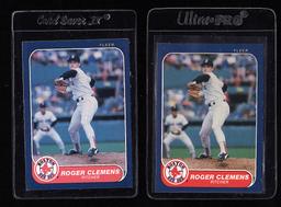 Roger Clemens 2 Card 1986 Fleer Lot