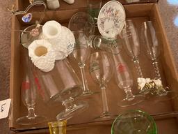flat of misc. glassware