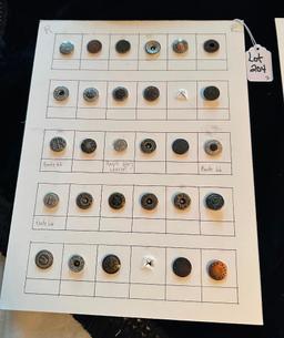 LOT OF 3 - ROUTE 66 & MORE RIVET SHANKS BUTTON DISPLAY CARDS