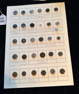 LOT OF 3 - ROUTE 66 & MORE RIVET SHANKS BUTTON DISPLAY CARDS