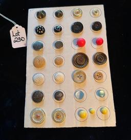LOT OF 4 - WHISTLES, MOTHER/DAUGHTER & MORE BUTTON DISPLAY CARDS