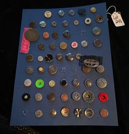 LOT OF 3 - RIVET SHANKS BUTTON DISPLAY CARDS