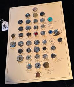 LOT OF 3 - RIVET SHANKS BUTTON DISPLAY CARDS