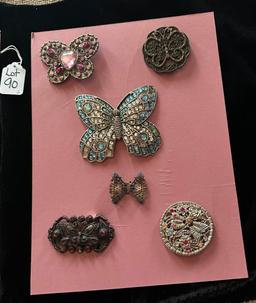 LOT OF 2 BELT BUCKLES & MORE DISPLAY CARDS