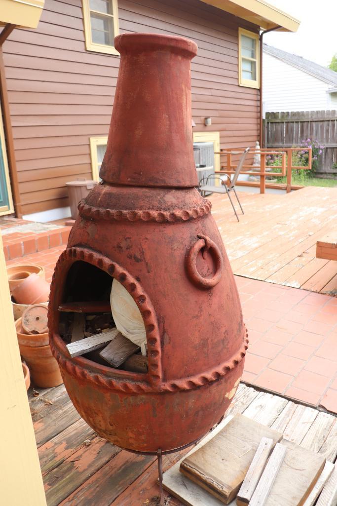 Clay Chiminea