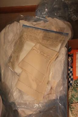 Vintage doilies and tablecloths