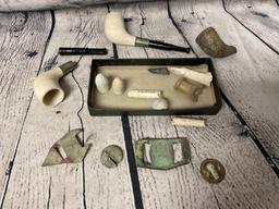 CLAY PIPES, CLAY MARBLE & OTHER ARTIFACTS GROUP