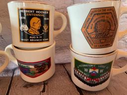 VINTAGE BOY SCOUTS COFFEE MUGS FROM DIFFERENT LODGES