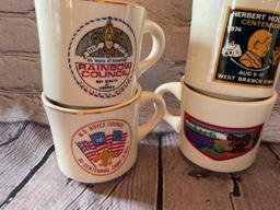 VINTAGE BOY SCOUTS COFFEE MUGS FROM DIFFERENT LODGES