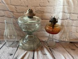 2 VINTAGE KEROSENE LAMPS