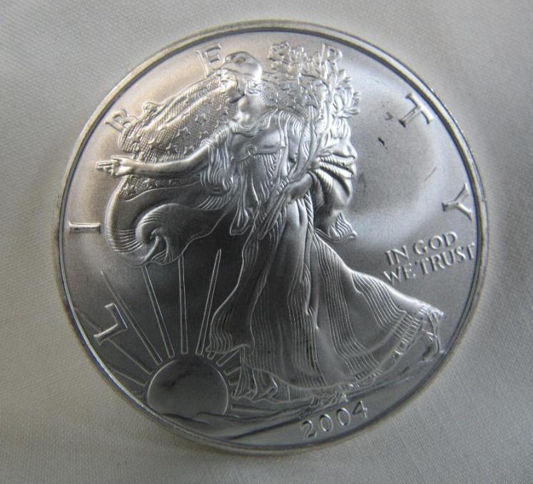 2004 SILVER EAGLE 1 OZ. FINE SILVER