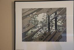 3 Framed Pictures Including 1992 Olympic Team, Collectors Series, and Nature Print