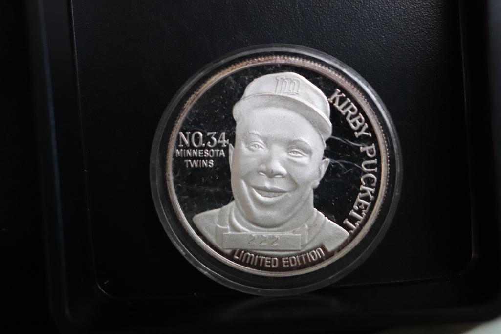 1995 Limited Addition Kirby Puckett 1 Troy oz. Silver Coin