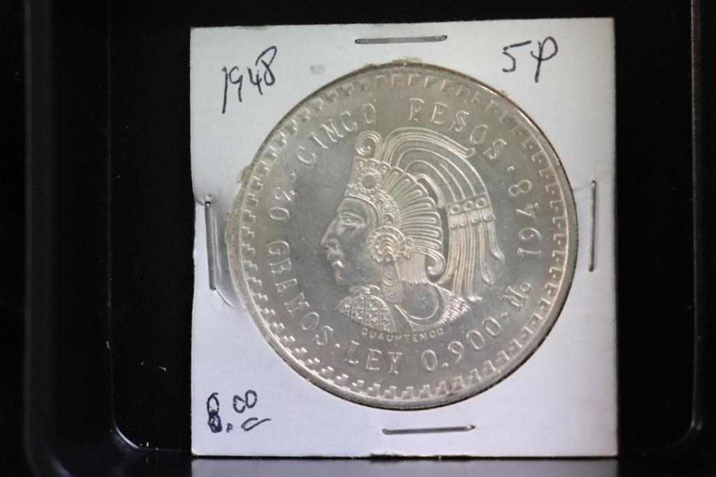 1948 Peso 30 Gram Silver Coin