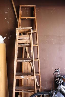 2 Wooden Step Ladders