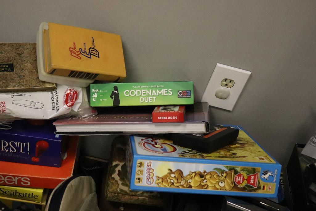 Miscellaneous Items Including Board Games, shoes, etc.