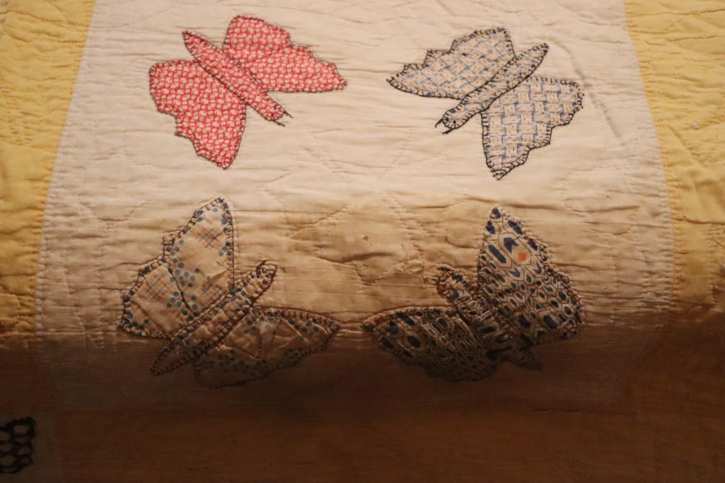 Vintage butterfly quilt 66 in. x 82 in.