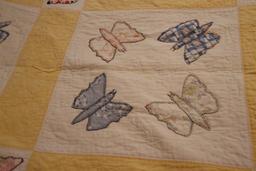 Vintage butterfly quilt 66 in. x 82 in.