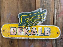 DEKALB SIGN-DOUBLE SIDED 16 IN X 31 IN