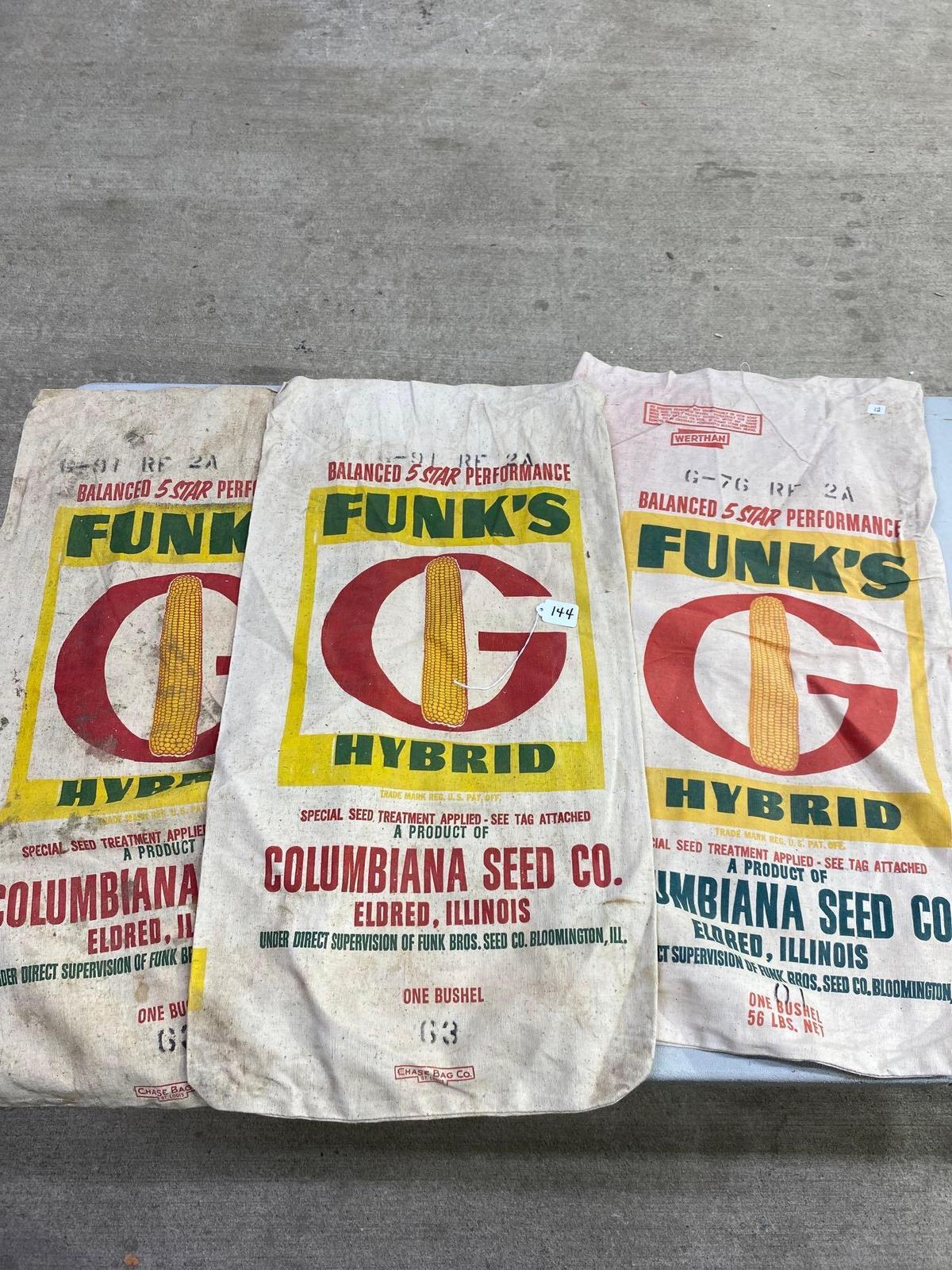 3 FUNKS HYBRID SEED CORN SACKS