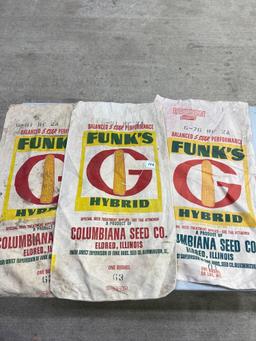 3 FUNKS HYBRID SEED CORN SACKS