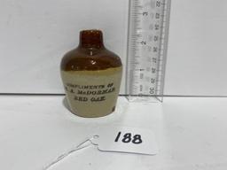 COMPLIMENTS OF H.A. MCDORMAN-RED OAK, IOWA MINI JUG