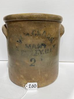2 GAL W.H. CLARK RIPLEY, ILL CROCK