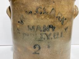 2 GAL W.H. CLARK RIPLEY, ILL CROCK