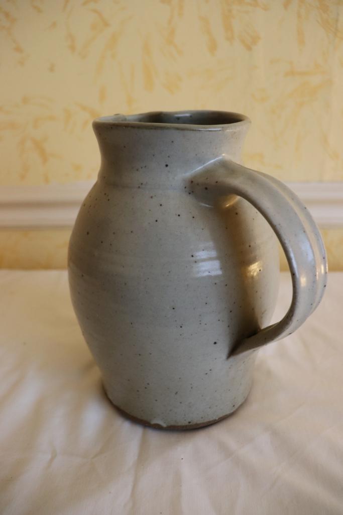 Old 9-inch-tall Pottery Pitcher