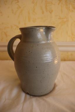 Old 9-inch-tall Pottery Pitcher